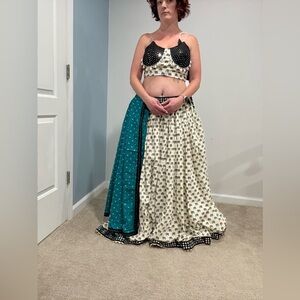 Elephant Mirror Work Lehenga Chaniya Choli - L (38)